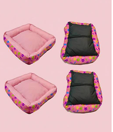 Colchão pet formato cama azul