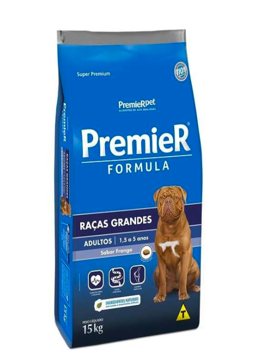 PREMIER RAÇAS GRANDES ADULTO FRANGO 15 KG