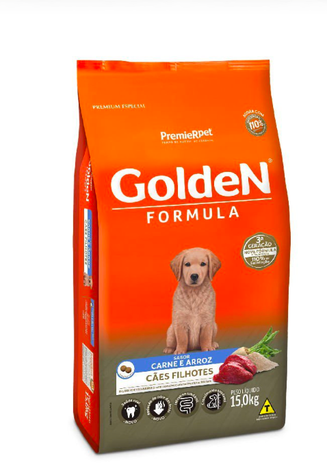 GOLDEN FILHOTES CARNE 15 KG – PREMIER