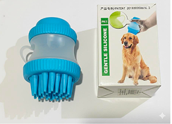 Dispensador de shampoo e escova de massagem de silicone