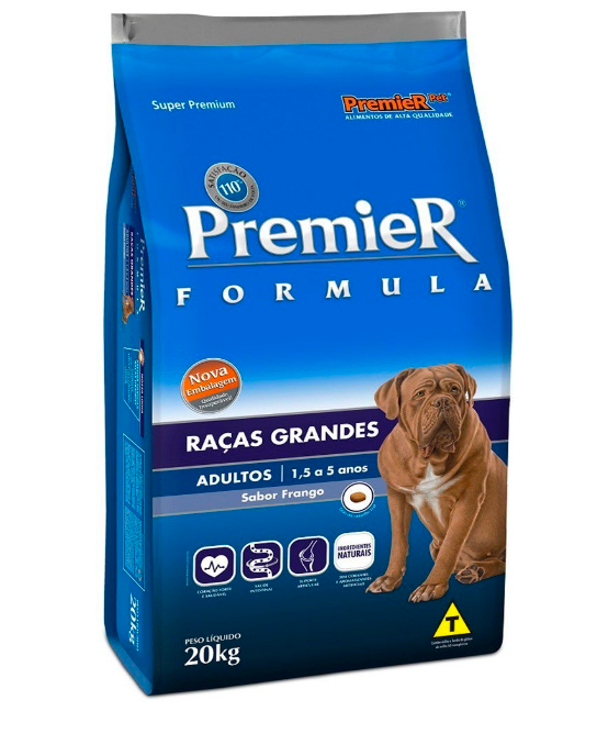PREMIER RAÇAS GRANDES ADULTOS FRANGO 20