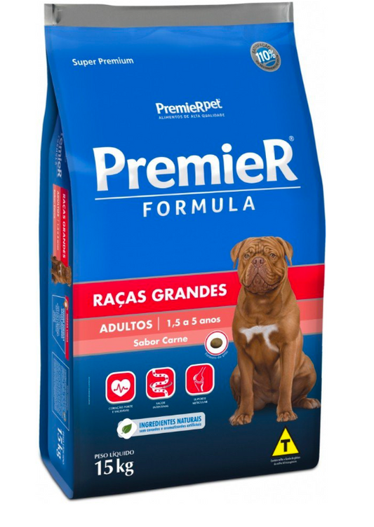 PREMIER RAÇAS GRANDES ADULTOS CARNE 15 KG