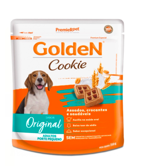 GOLDEN COOKIES CÃES ADULTOS RAÇAS PEQUENAS 350 G