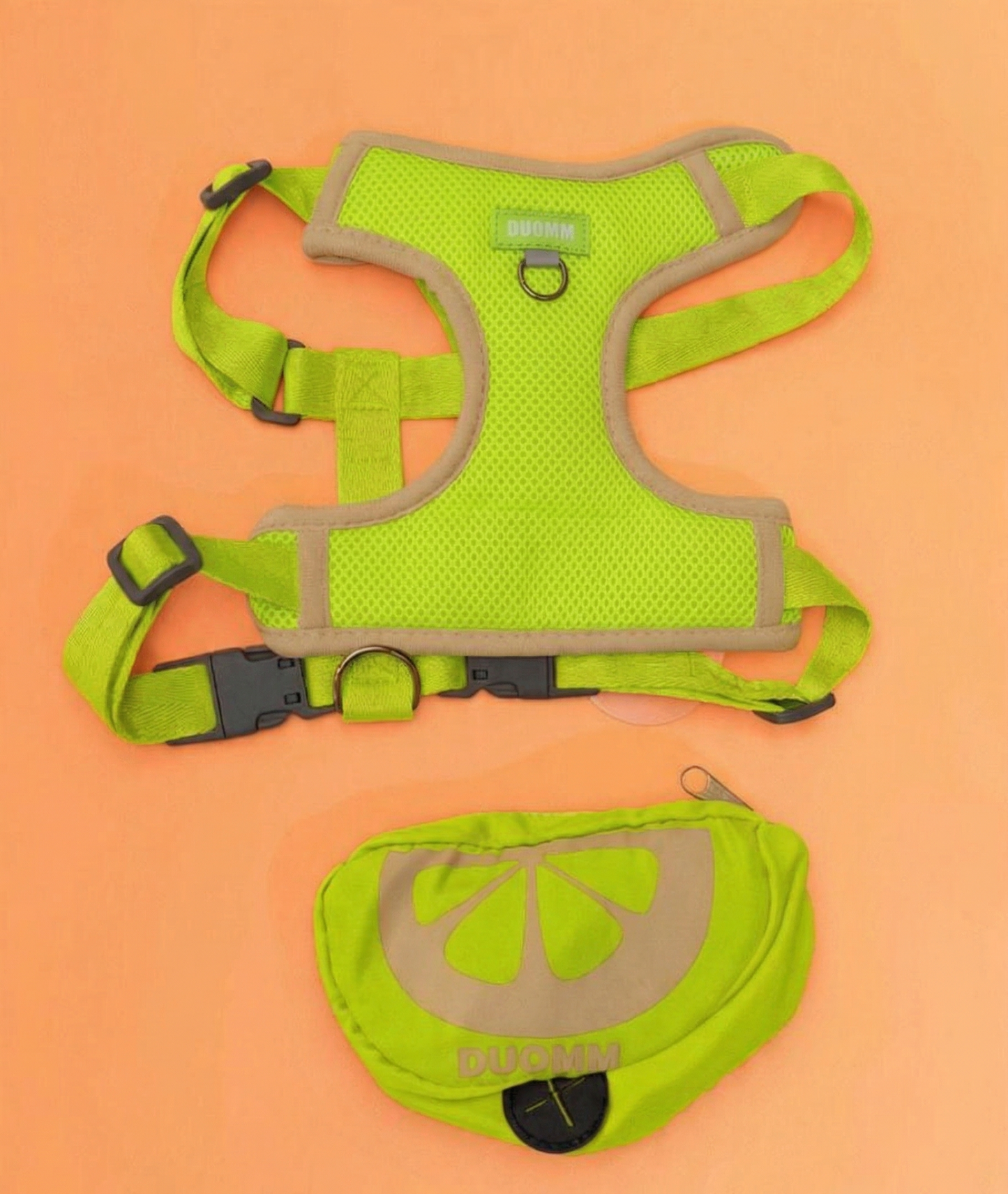 Peitoral Limão com mochila para pet